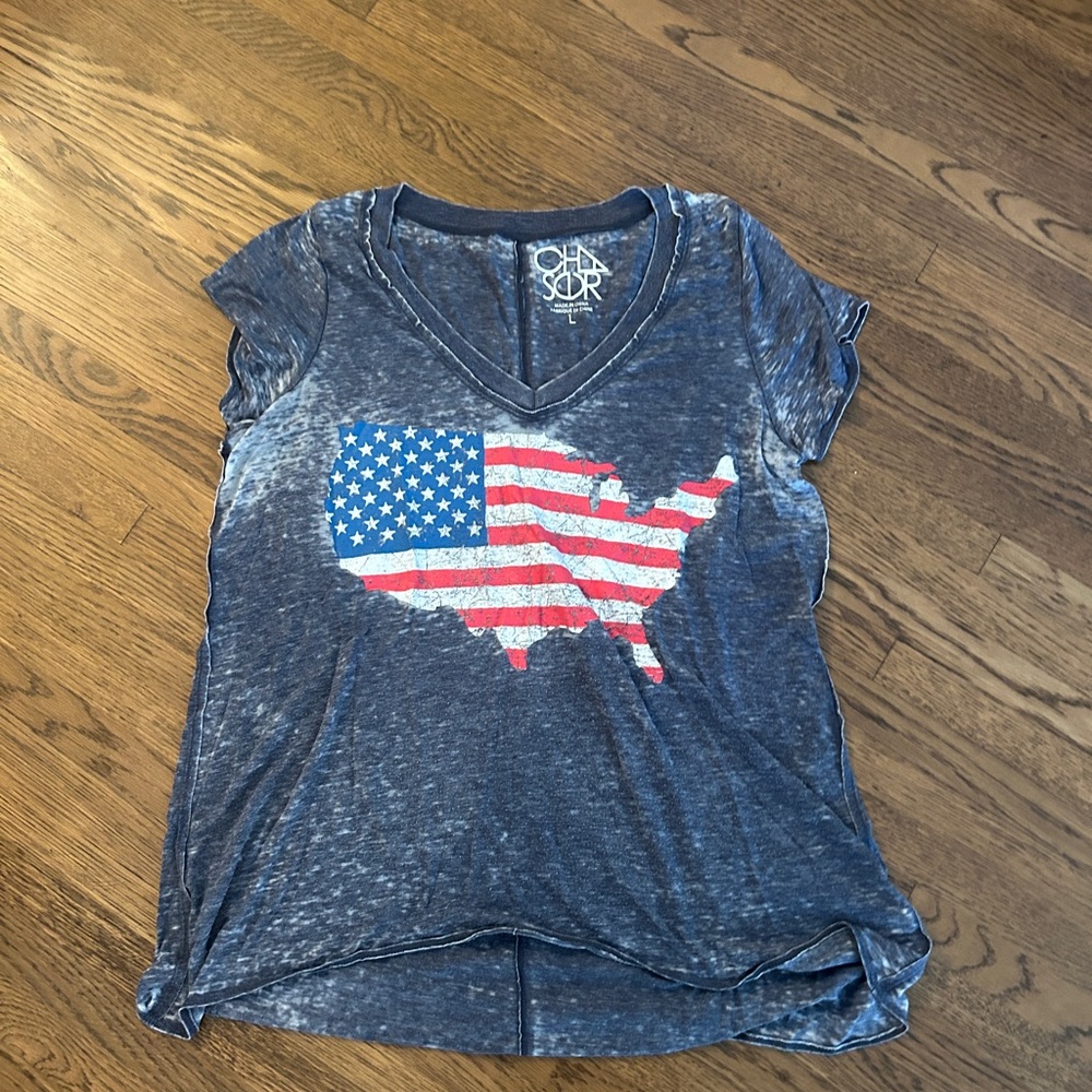 SO Women's Blue USA Graphic Tee